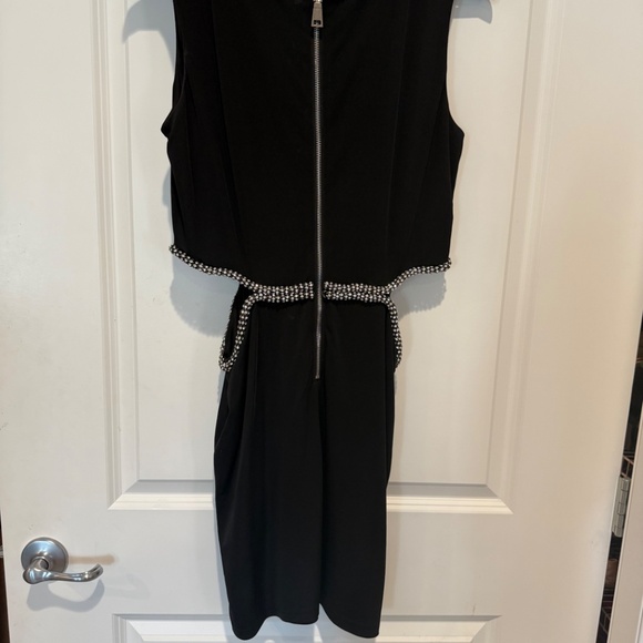 Marciano - black mini dress with crystal and side cutout - Picture 2 of 4